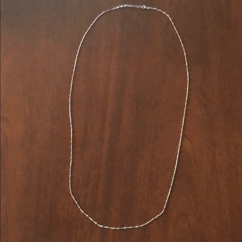 Dogeared 100 beads silver necklace